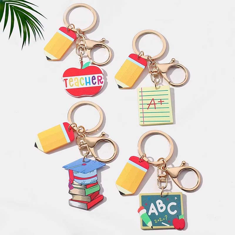 Porte-clés en acrylique pour professeur diplômé