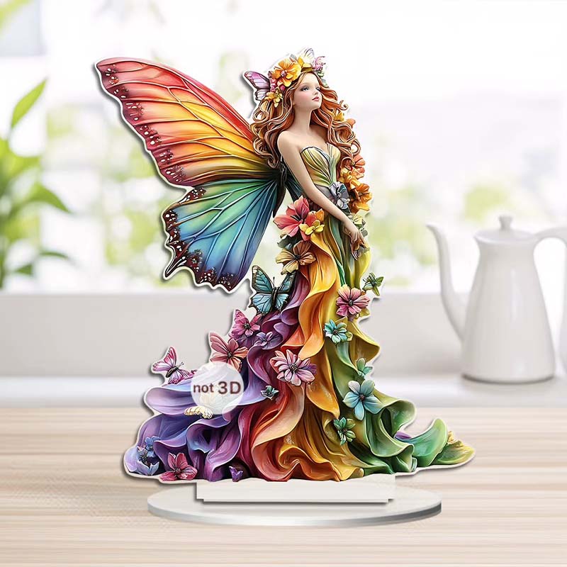 Support acrylique 2D représentant une fée papillon