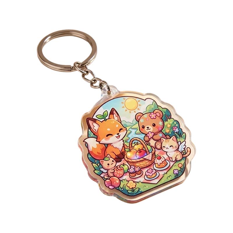 Porte-clés acrylique époxy Anime Shaker