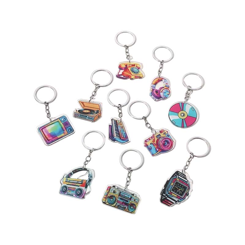 Porte-clés en caoutchouc avec lettres en PVC de dessin animé