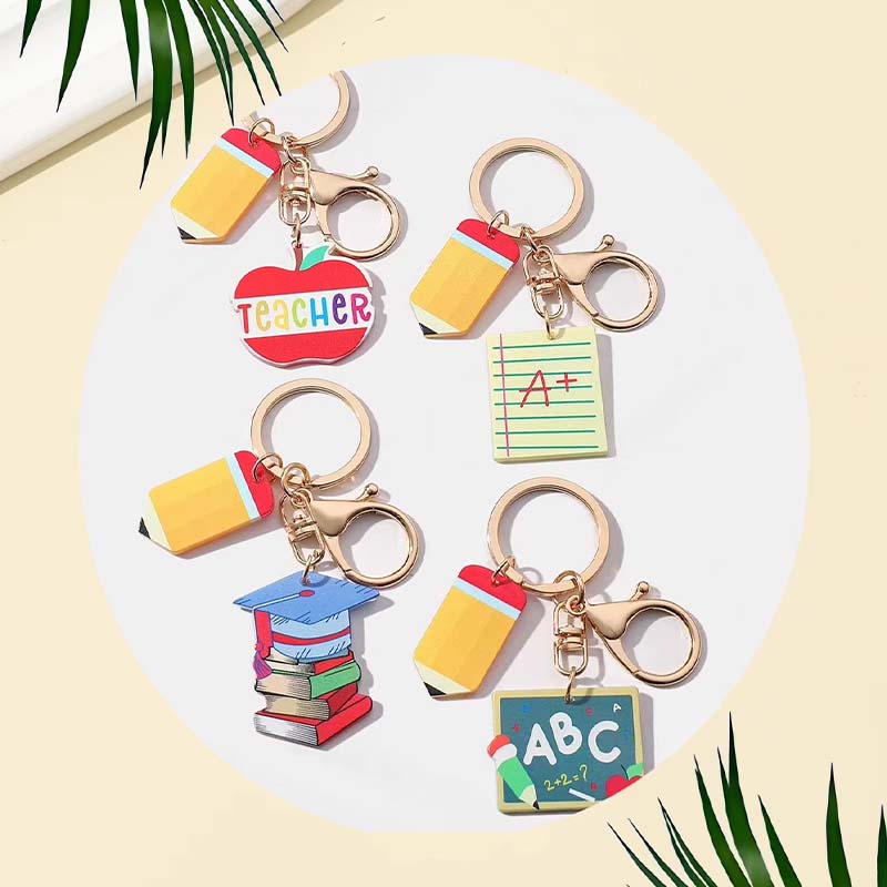 Porte-clés en acrylique pour professeur diplômé