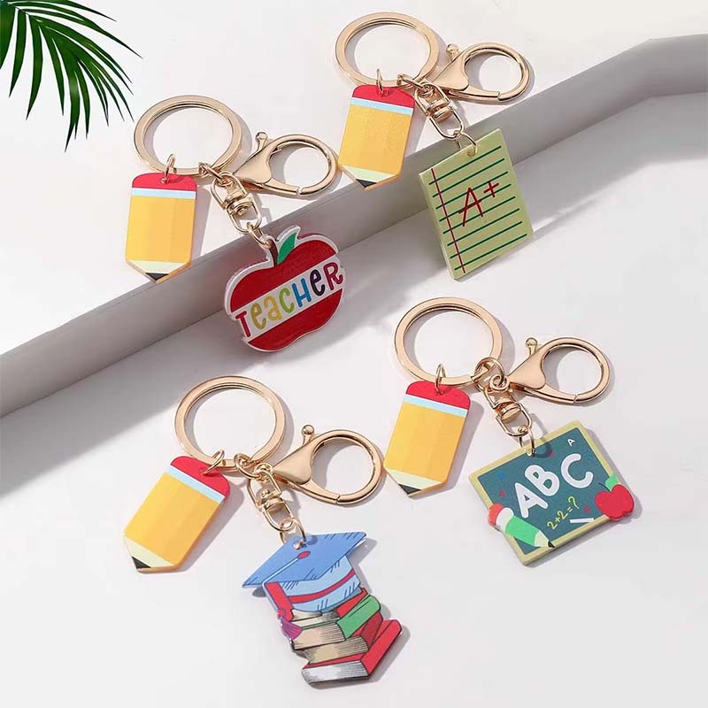 Porte-clés en acrylique pour professeur diplômé
