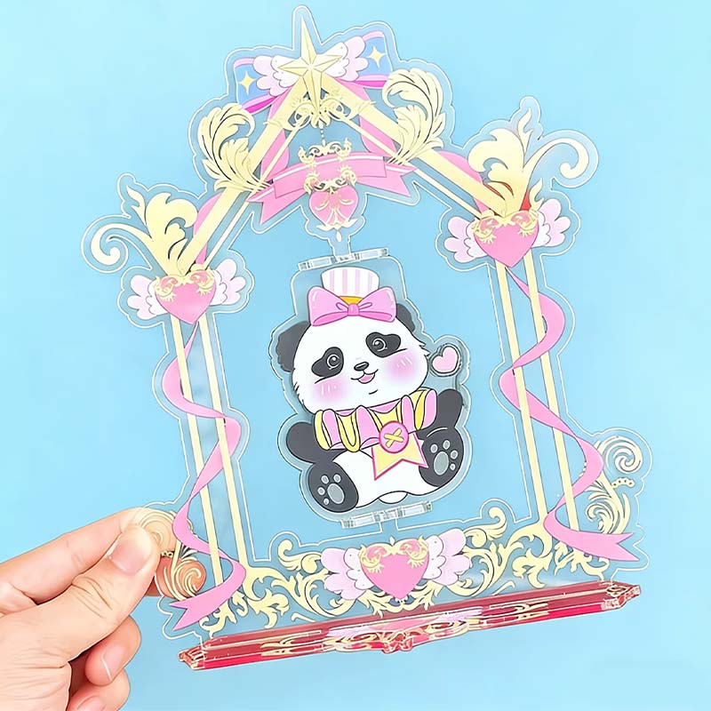 Support acrylique de bureau rotatif pour alphabet d'amour AK02
