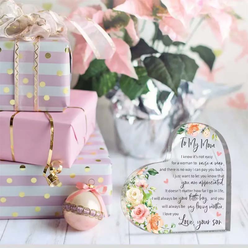Bijoux en forme de cœur en acrylique cadeau