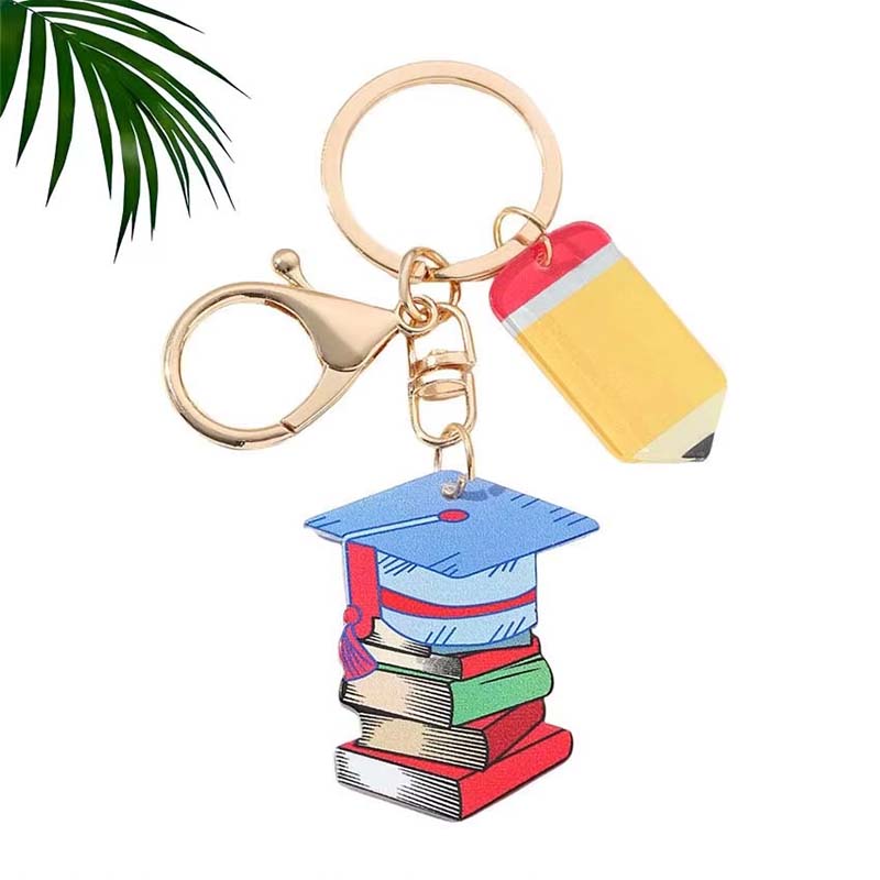 Porte-clés en acrylique pour professeur diplômé