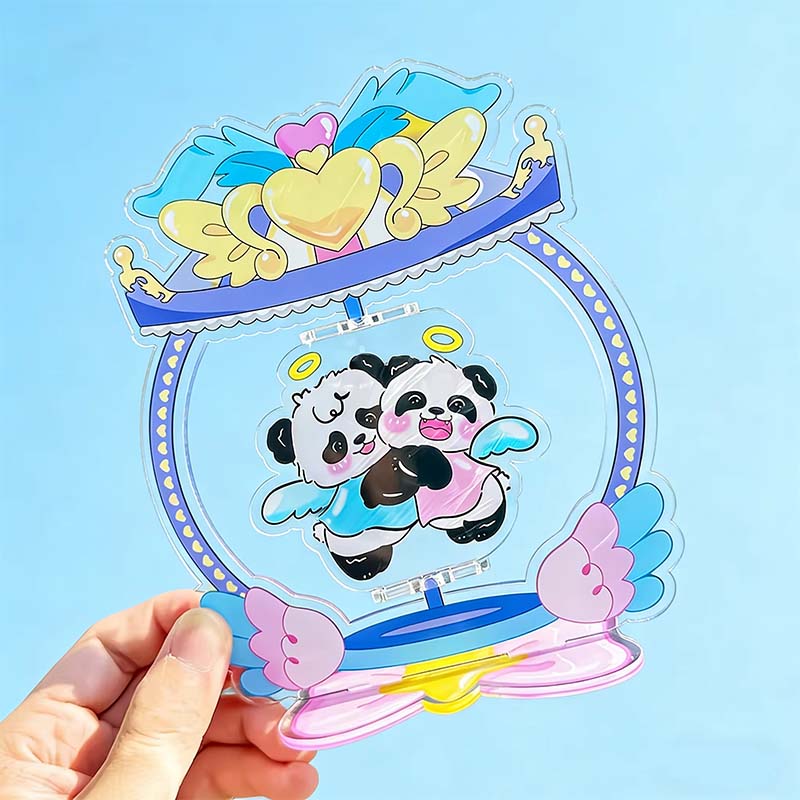 Support acrylique de bureau rotatif pour alphabet d'amour AK02
