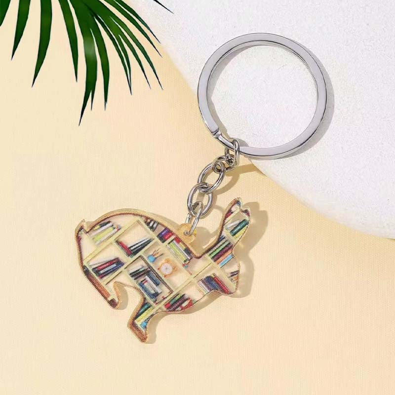 Porte-clés en acrylique double face de dessin animé