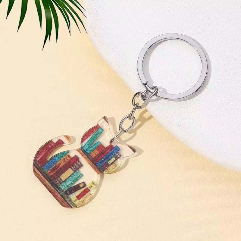 Porte-clés en acrylique double face de dessin animé