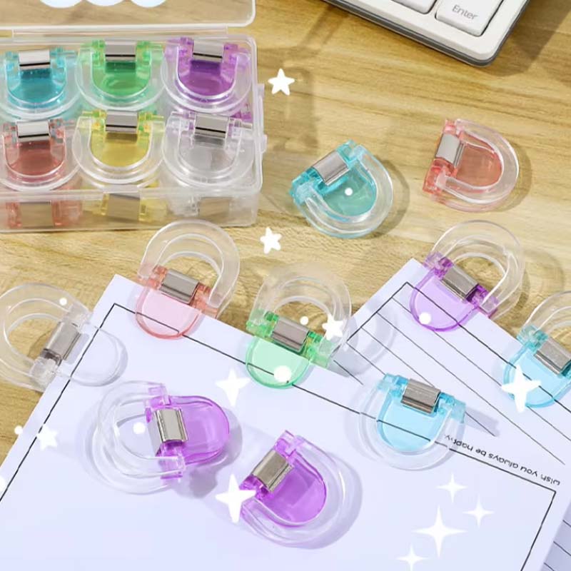 Clip acrylique transparent à impression UV en forme de U