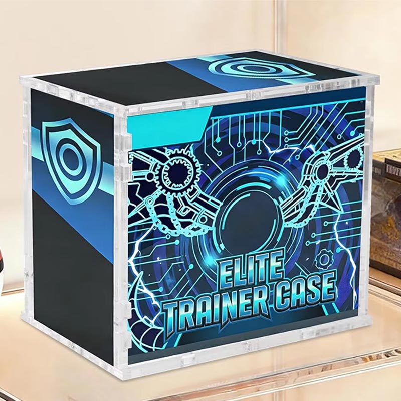 Boîte de présentation en acrylique de luxe avec couvercle de couleur personnalisée