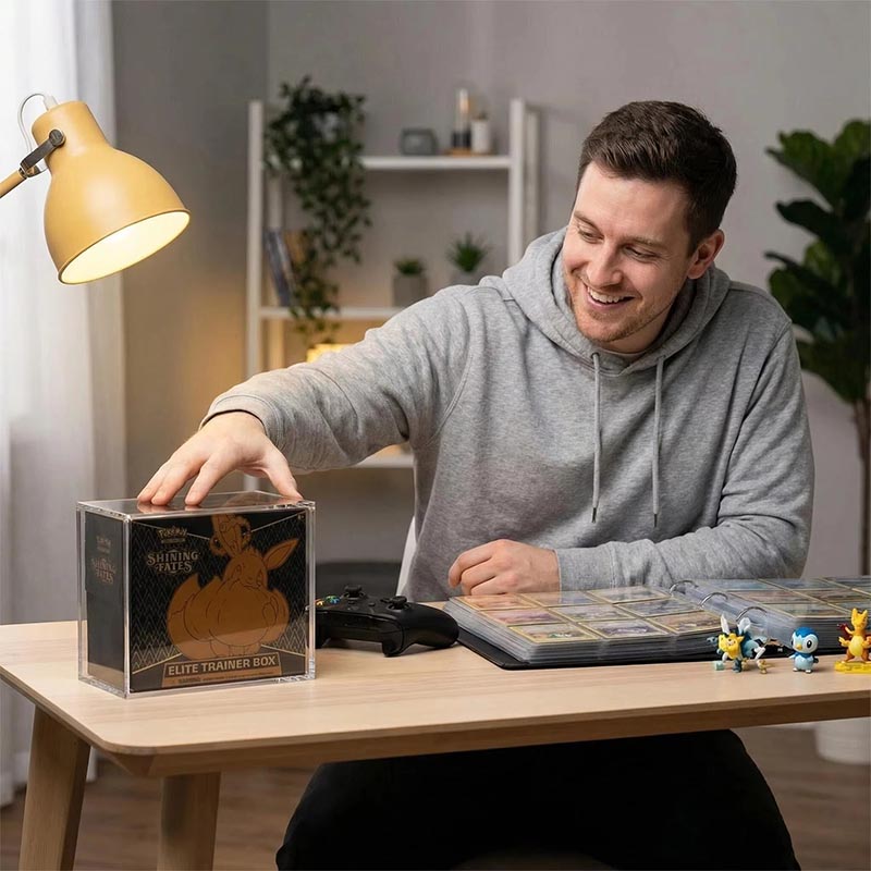 Boîte de rangement de jeux de société en acrylique personnalisée Organisateur de cartes