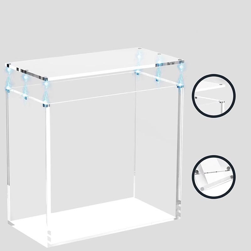 Boîte de protection de modèle de vitrine en acrylique personnalisée
