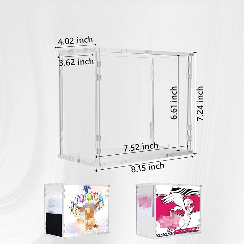 Boîte de présentation en acrylique de luxe avec couvercle de couleur personnalisée
