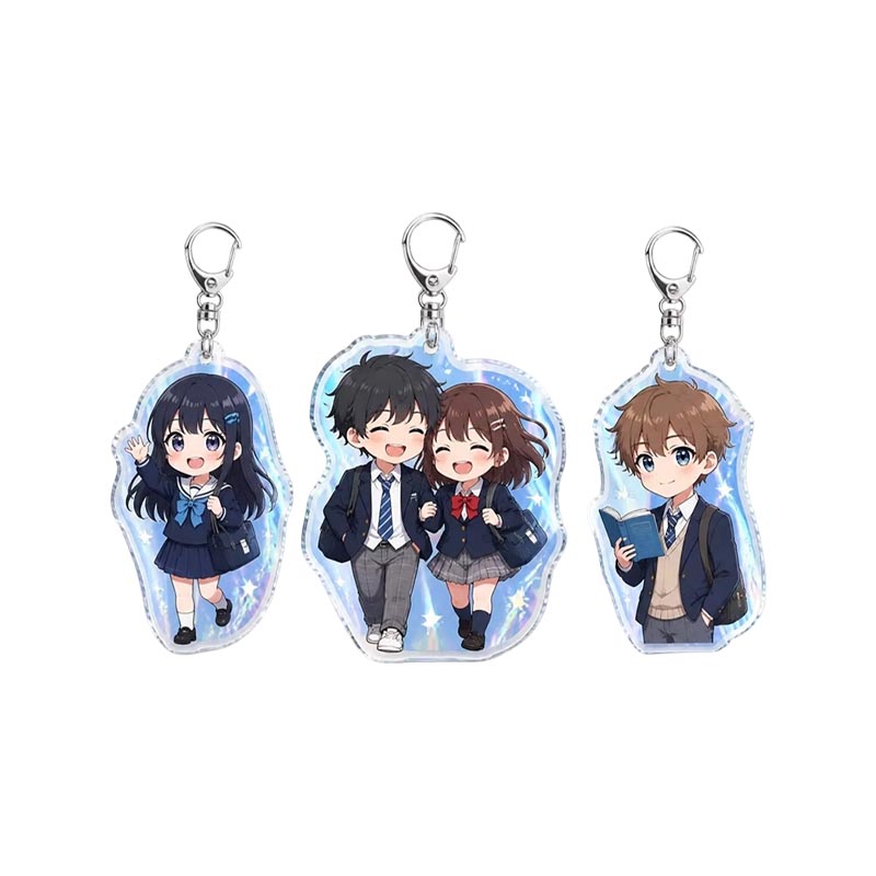 Porte-clés en acrylique Shaker personnalisé, breloque flottante en époxy à paillettes