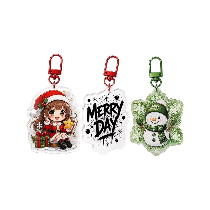 Porte-clés acrylique personnalisé Anime Porte-clés promotionnel en époxy holographique